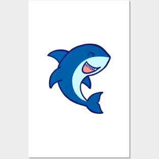 Blue Ocean Shark Posters and Art